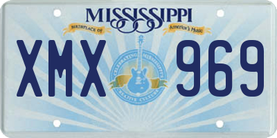 MS license plate XMX969