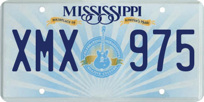 MS license plate XMX975