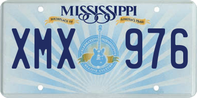 MS license plate XMX976