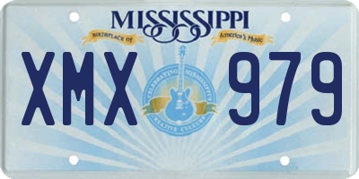 MS license plate XMX979