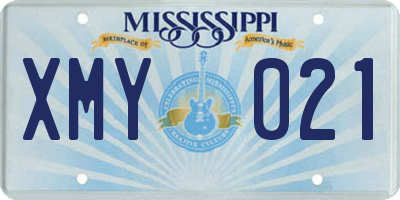 MS license plate XMY021