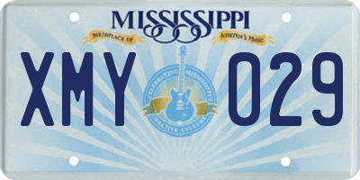 MS license plate XMY029