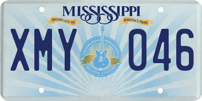 MS license plate XMY046