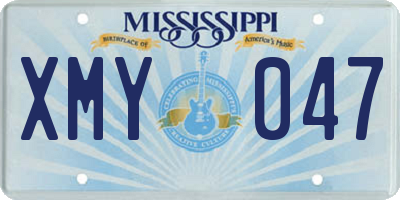 MS license plate XMY047