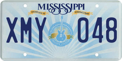 MS license plate XMY048