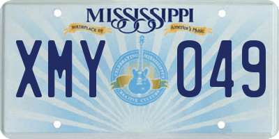 MS license plate XMY049
