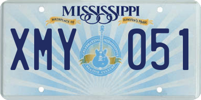 MS license plate XMY051
