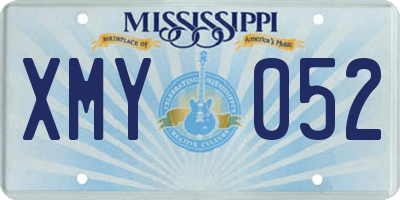 MS license plate XMY052