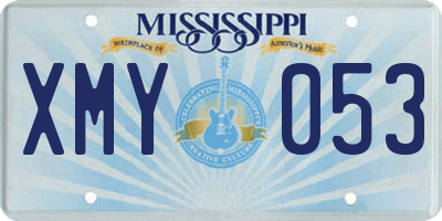 MS license plate XMY053