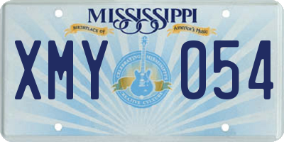 MS license plate XMY054