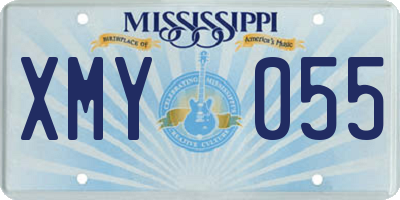 MS license plate XMY055