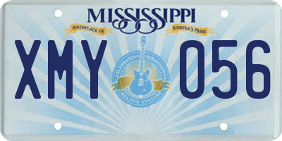MS license plate XMY056
