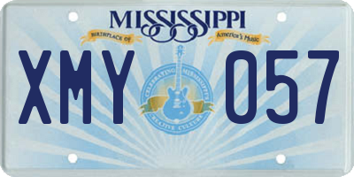 MS license plate XMY057
