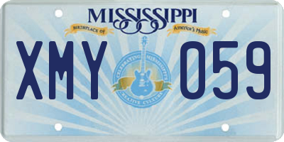 MS license plate XMY059