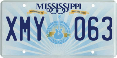 MS license plate XMY063