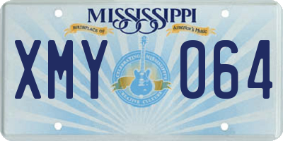 MS license plate XMY064