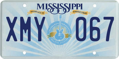 MS license plate XMY067