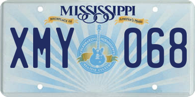 MS license plate XMY068
