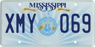 MS license plate XMY069