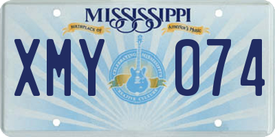 MS license plate XMY074