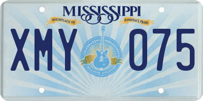 MS license plate XMY075