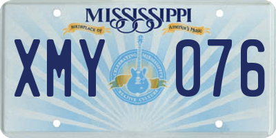 MS license plate XMY076