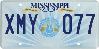 MS license plate XMY077