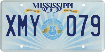 MS license plate XMY079