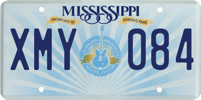 MS license plate XMY084