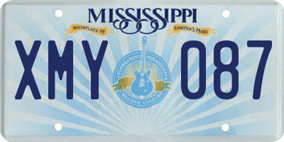 MS license plate XMY087
