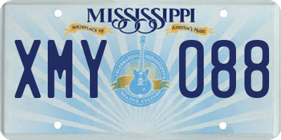 MS license plate XMY088