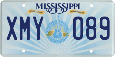 MS license plate XMY089