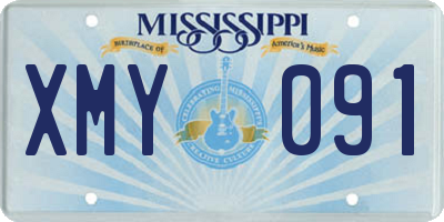 MS license plate XMY091