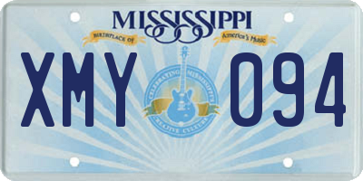 MS license plate XMY094