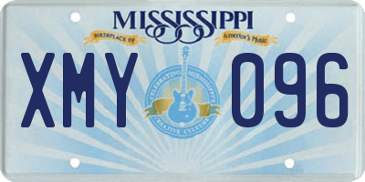 MS license plate XMY096