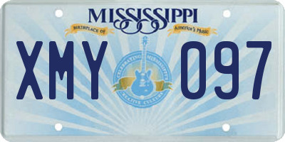 MS license plate XMY097