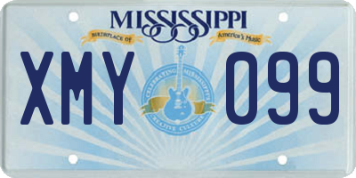 MS license plate XMY099