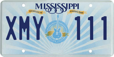 MS license plate XMY111