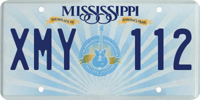 MS license plate XMY112