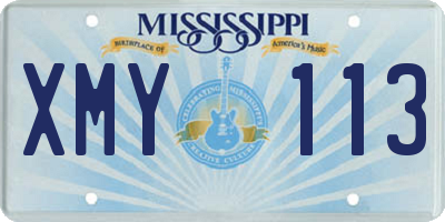 MS license plate XMY113
