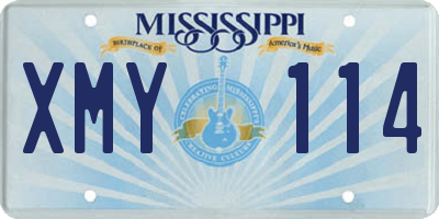 MS license plate XMY114