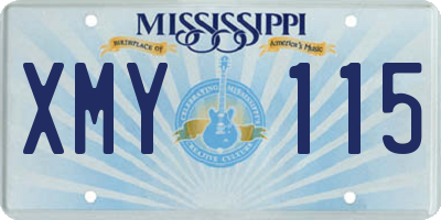 MS license plate XMY115