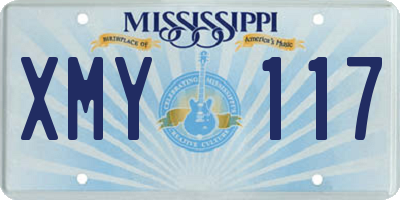 MS license plate XMY117