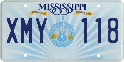 MS license plate XMY118