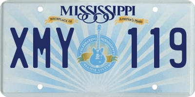 MS license plate XMY119