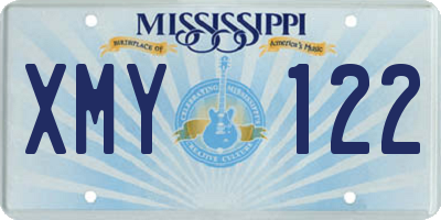 MS license plate XMY122
