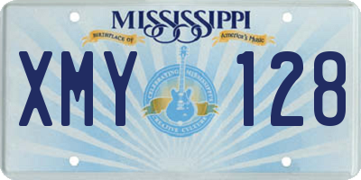 MS license plate XMY128