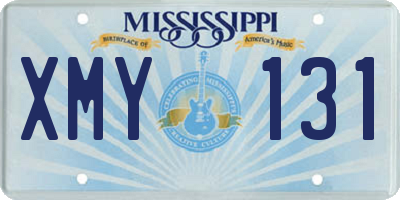 MS license plate XMY131