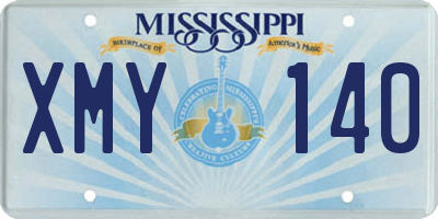 MS license plate XMY140