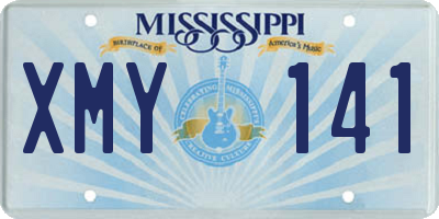 MS license plate XMY141